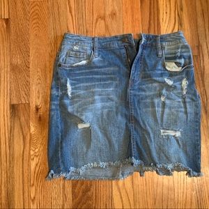 blue jean skirt